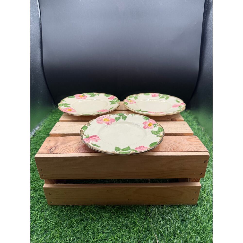 Vintage Franciscan Desert Rose Bread & Butter Plates- Set of 3 – 6.25"